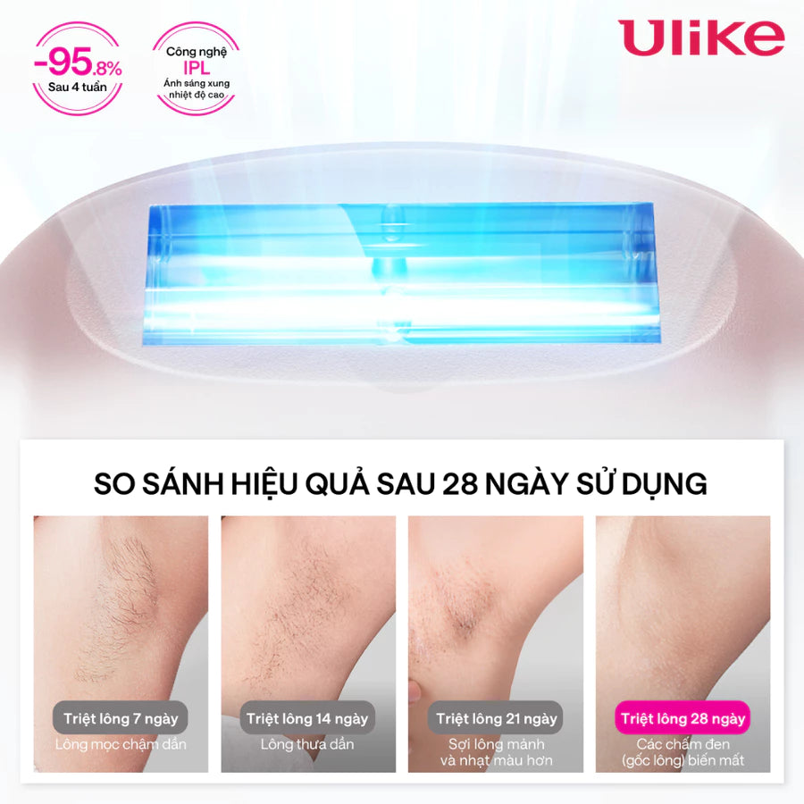 Máy triệt lông Ulike Swift 7 công nghệ làm mát Ice Cooling IPL Sapphire Hồng - LK